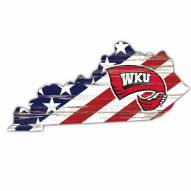 Western Kentucky Hilltoppers 12" USA State Cutout Sign