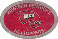 Western Kentucky Hilltoppers 46" Team Color Oval Sign