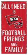 Western Kentucky Hilltoppers 6" x 12" Friends & Family Sign