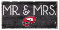 Western Kentucky Hilltoppers 6" x 12" Mr. & Mrs. Sign