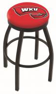 Western Kentucky Hilltoppers Black Swivel Bar Stool with Accent Ring