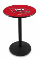 Western Kentucky Hilltoppers Black Wrinkle Bar Table with Round Base
