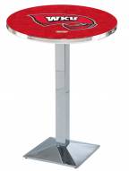 Western Kentucky Hilltoppers Chrome Bar Table with Square Base