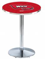 Western Kentucky Hilltoppers Chrome Pub Table with Round Base