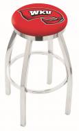 Western Kentucky Hilltoppers Chrome Swivel Bar Stool with Accent Ring