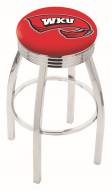 Western Kentucky Hilltoppers Chrome Swivel Barstool with Ribbed Accent Ring