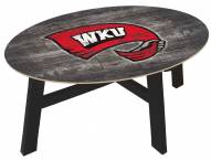Western Kentucky Hilltoppers Distressed Wood Coffee Table