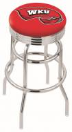Western Kentucky Hilltoppers Double Ring Swivel Barstool with Ribbed Accent Ring
