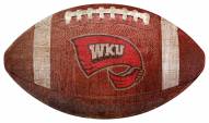 Western Kentucky Hilltoppers Football Shaped Sign