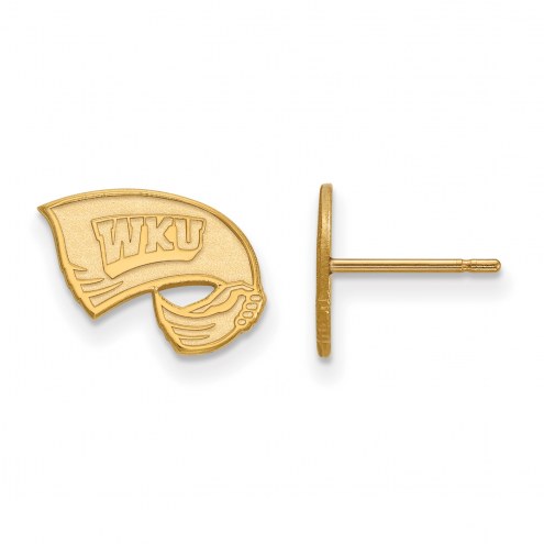 Western Kentucky Hilltoppers Sterling Silver Gold Plated Extra Small Post Earrings