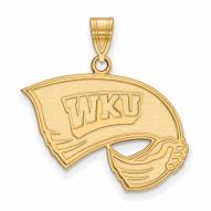 Western Kentucky Hilltoppers NCAA Sterling Silver Gold Plated Large Pendant