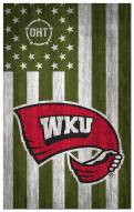 Western Kentucky Hilltoppers OHT Military Green Flag 11" x 19" Sign