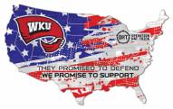 Western Kentucky Hilltoppers OHT USA Shape Cutout Sign