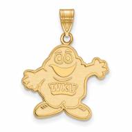 Western Kentucky Hilltoppers Sterling Silver Gold Plated Large Pendant