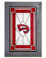 Western Kentucky Hilltoppers Stained Glass with Frame
