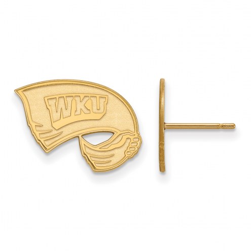 Western Kentucky Hilltoppers Sterling Silver Gold Plated Small Post Earrings