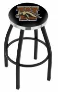 Western Michigan Broncos Black Swivel Barstool with Chrome Accent Ring