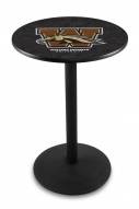 Western Michigan Broncos Black Wrinkle Bar Table with Round Base