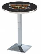 Western Michigan Broncos Chrome Bar Table with Square Base