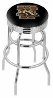 Western Michigan Broncos Double Ring Swivel Barstool with Ribbed Accent Ring