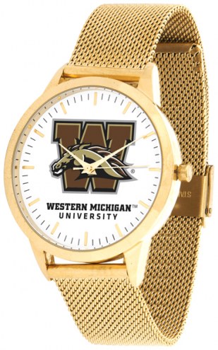 Western Michigan Broncos Gold Mesh Statement Watch