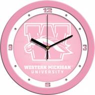 Western Michigan Broncos Pink Wall Clock