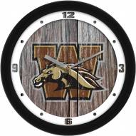 Western Michigan Broncos Weathered Wood Wall Clock