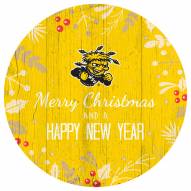 Wichita State Shockers 12" Merry Christmas & Happy New Year Sign