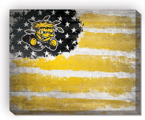 Wichita State Shockers 16&quot; x 20&quot; Flag Canvas Print