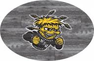 Wichita State Shockers 46" Distressed Wood Oval Sign