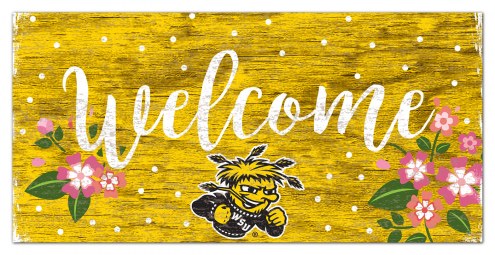 Wichita State Shockers 6&quot; x 12&quot; Floral Welcome Sign