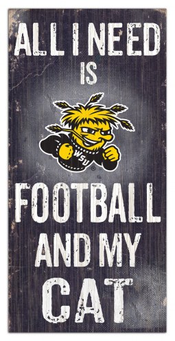 Wichita State Shockers 6&quot; x 12&quot; Football & My Cat Sign