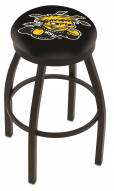 Wichita State Shockers Black Swivel Bar Stool with Accent Ring