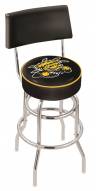 Wichita State Shockers Chrome Double Ring Swivel Barstool with Back
