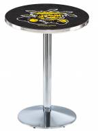 Wichita State Shockers Chrome Pub Table with Round Base