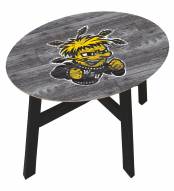 Wichita State Shockers Distressed Wood Side Table