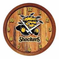 Wichita State Shockers "Faux" Barrel Top Wall Clock