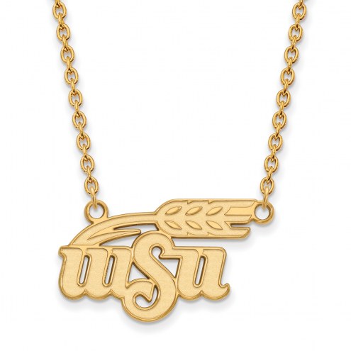Wichita State Shockers Sterling Silver Gold Plated Large Pendant Necklace