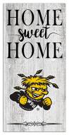 Wichita State Shockers Home Sweet Home Whitewashed 6" x 12" Sign