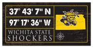 Wichita State Shockers Horizontal Coordinate 6" x 12" Sign