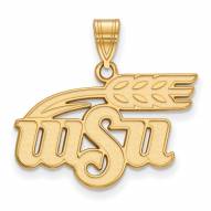 Wichita State Shockers Sterling Silver Gold Plated Large Pendant