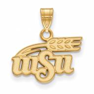 Wichita State Shockers Sterling Silver Gold Plated Small Pendant