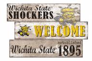 Wichita State Shockers Welcome 3 Plank Sign