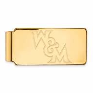 William & Mary Tribe Sterling Silver Gold Plated Money Clip