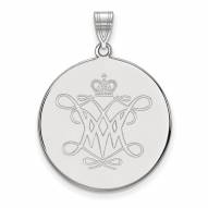 William & Mary Tribe Sterling Silver Extra Large Disc Pendant