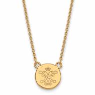 William & Mary Tribe Sterling Silver Gold Plated Small Pendant Necklace
