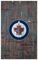 Winnipeg Jets 11" x 19" City Map Sign