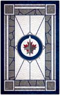 Winnipeg Jets 11" x 19" Stained Glass Sign