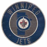 Winnipeg Jets 12" Circle with State Sign