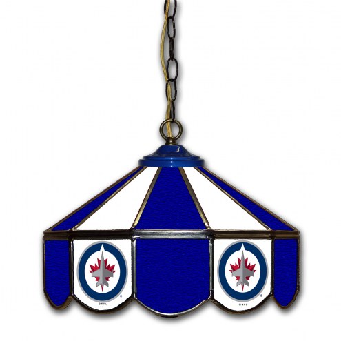 Winnipeg Jets 14&quot; Glass Pub Lamp
